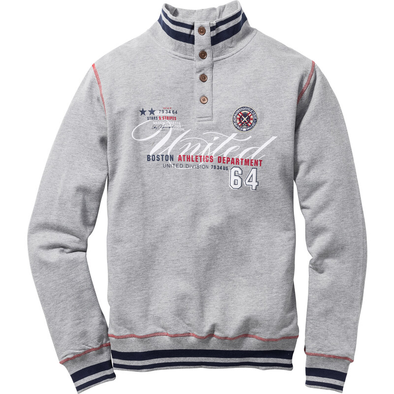 bpc bonprix collection Sweatshirt Regular Fit langarm in grau für Herren von bonprix