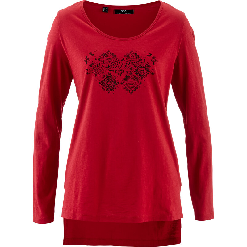bpc bonprix collection Flammgarn-Shirt, Langarm in rot für Damen von bonprix