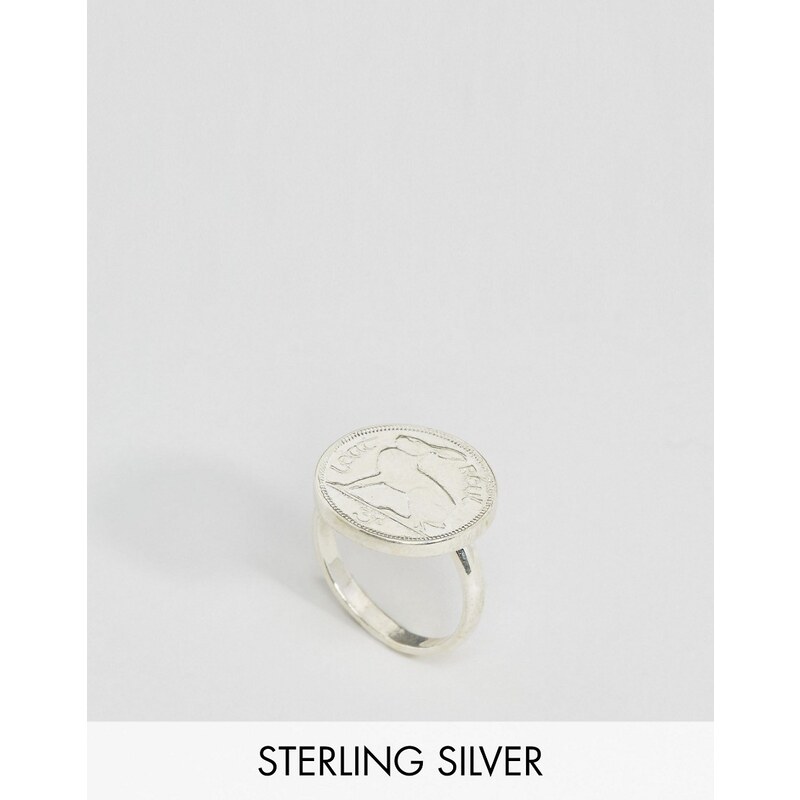 Katie Mullally - Silberner Ring mit irischem Münz-Design - Silber