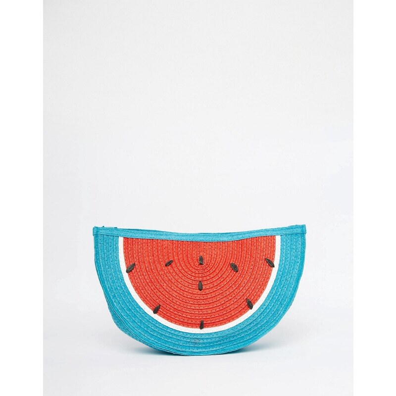 South Beach - Gewebte Clutch mit Wassermelonenmotiv - Mehrfarbig