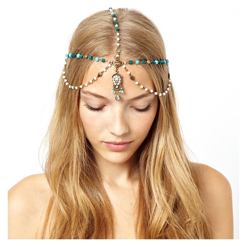 Lesara Haarkette im Ethno-Stil mit Stirnelement
