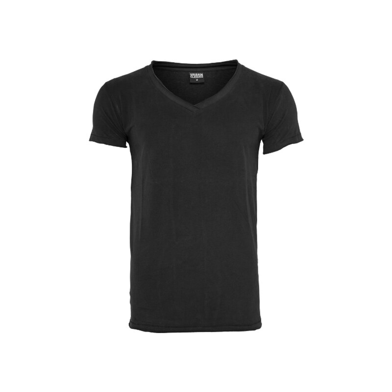 Urban Classics T-Shirt mit leichtem V-Ausschnitt - Schwarz - XXL