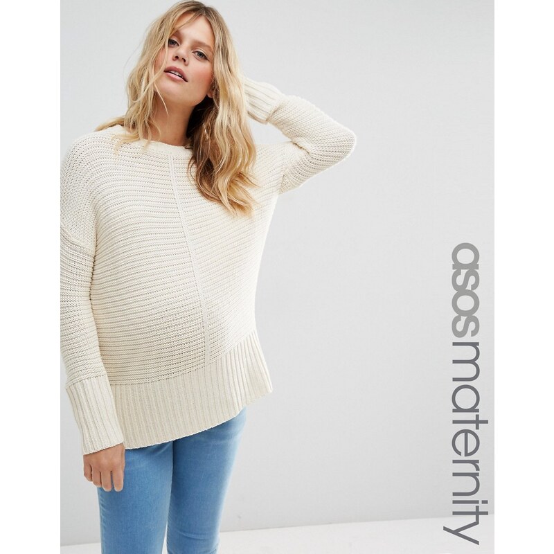ASOS Maternity - Ultimate - Grobstrickpullover - Cremeweiß