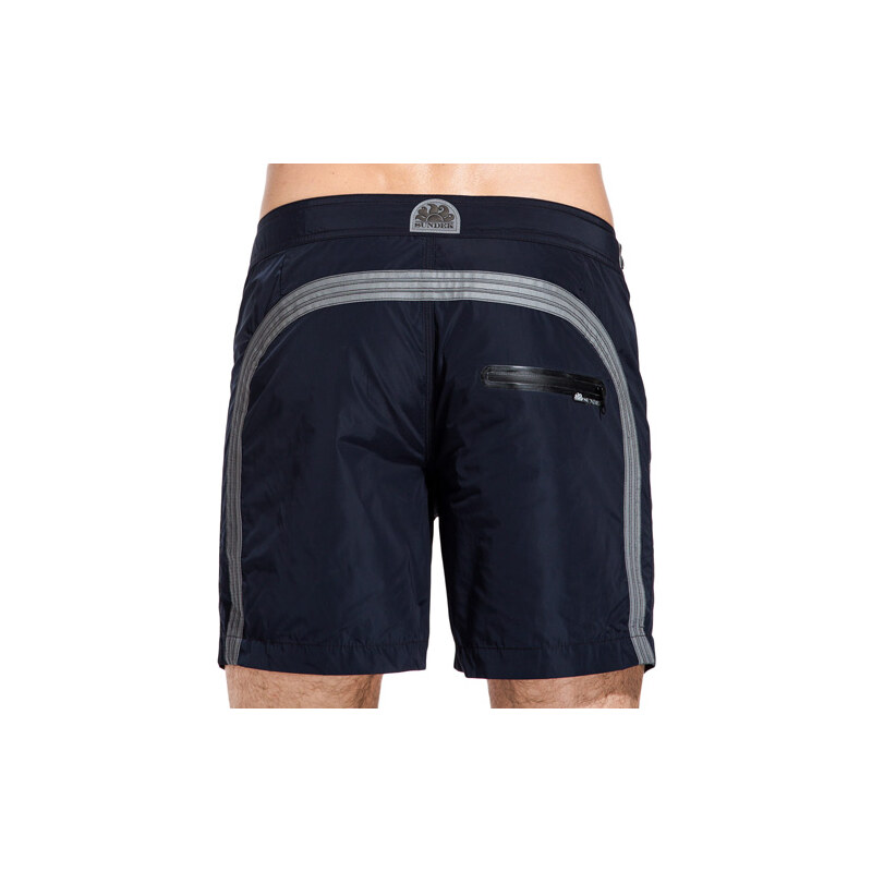 SUNDEK mid-length swim shorts with button closure and waterproof pocket