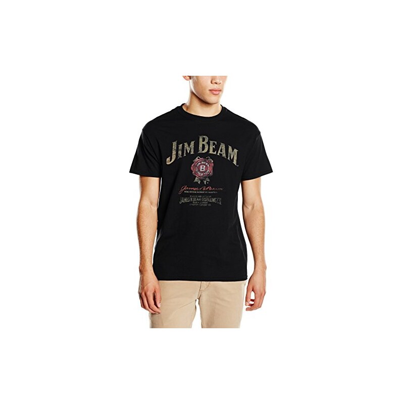 Jim Beam Herren T-Shirt Golden Logo