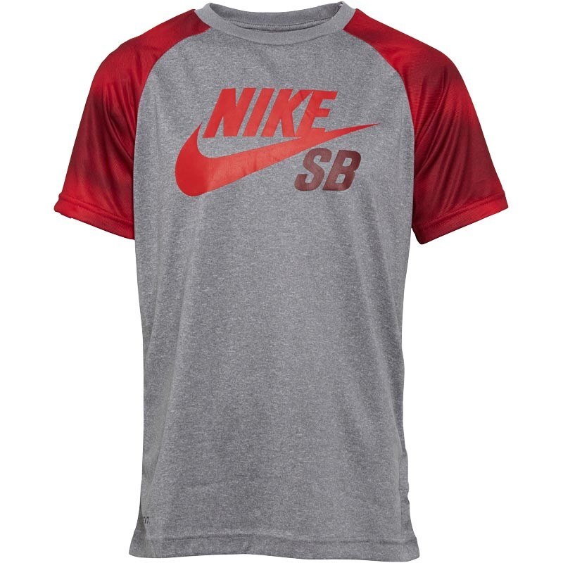 Nike SB Jungen Raglan Touch T-Shirt Grau