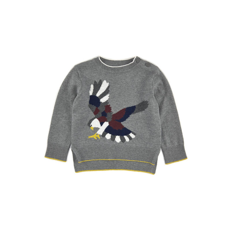 Stella McCartney Kids Cotton and cashmere knit sweater - Mottled grey