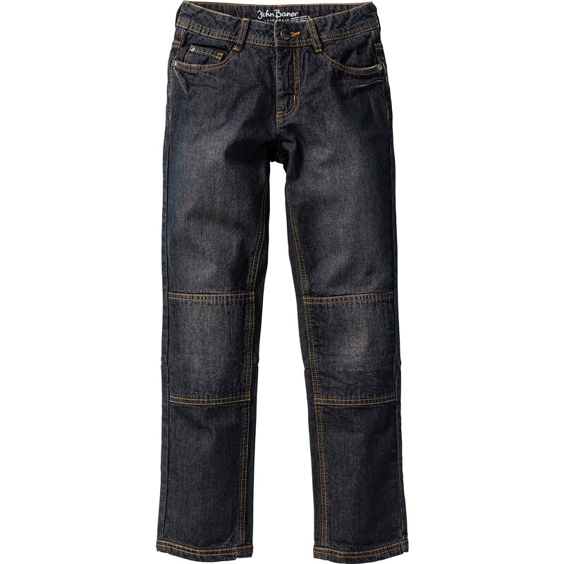 John Baner JEANSWEAR Regular Fit Jeans mit verstärkter Kniepartie in schwarz für Jungen von bonprix