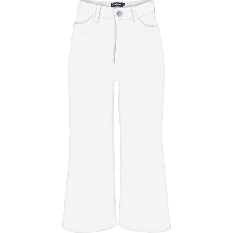 John Baner JEANSWEAR Stretch-Jeans, 3/4, EXTRA-WIDE in weiß für Damen von bonprix