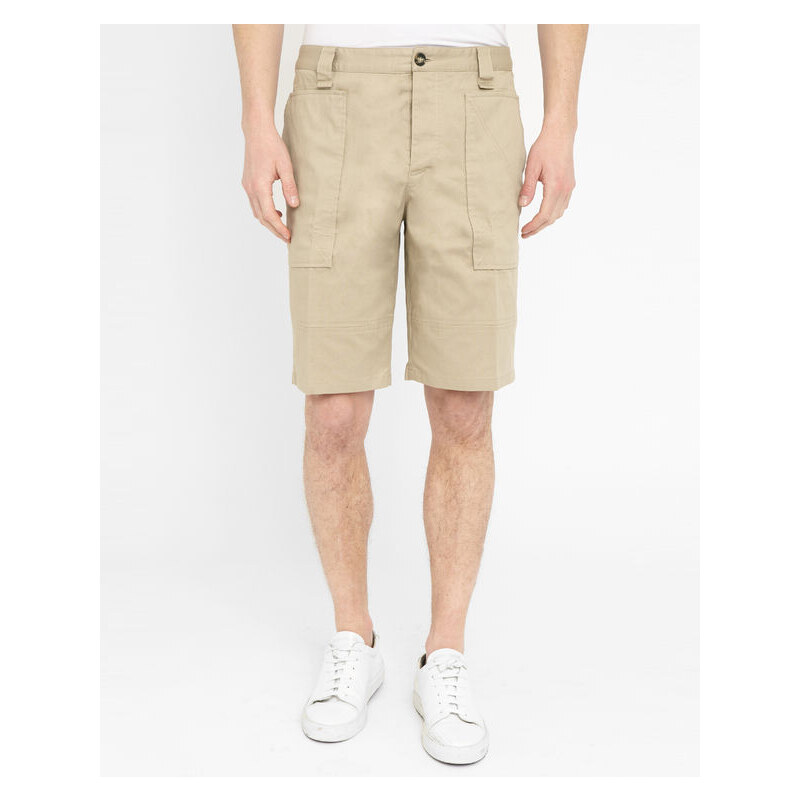 KENZO Beige Shorts aus Baumwoll-Piqué mit Taschen