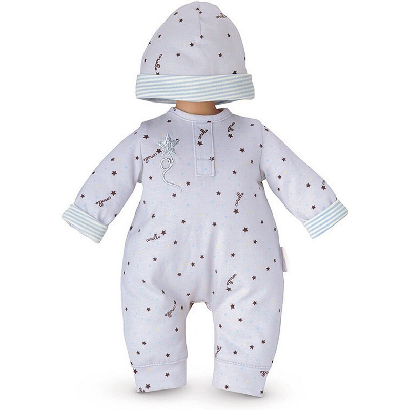 Corolle Puppenschlafanzug mit Mütze, Größe 36 cm, »BB36 grau Sterne«