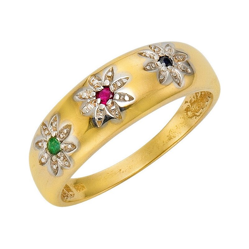 Vivance Jewels Ring mit Safir, Smaragd und Rubin