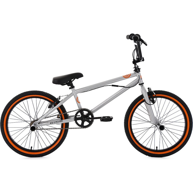 KS Cycling BMX Fahrrad, 20 Zoll, silberfarben-orange, »CRXX«