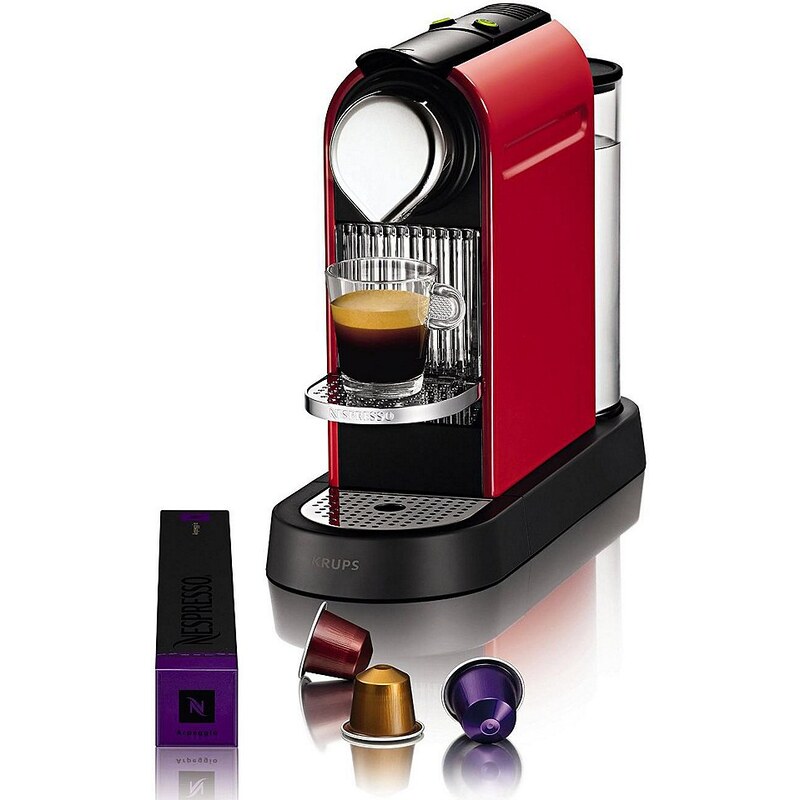 Krups NESPRESSO Kaffeekapselmaschine »New CitiZ XN7205«, Fire-Engine Red