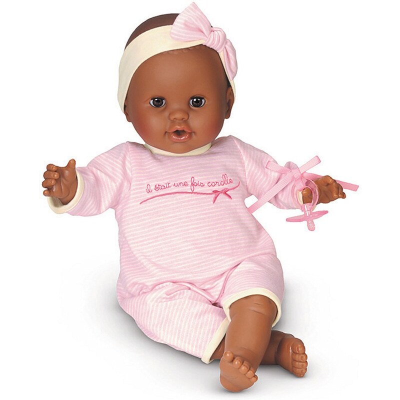 Corolle Babypuppe mit Schnuller, »Mon Bebe Classique dunkelhäutig rosa 36cm«