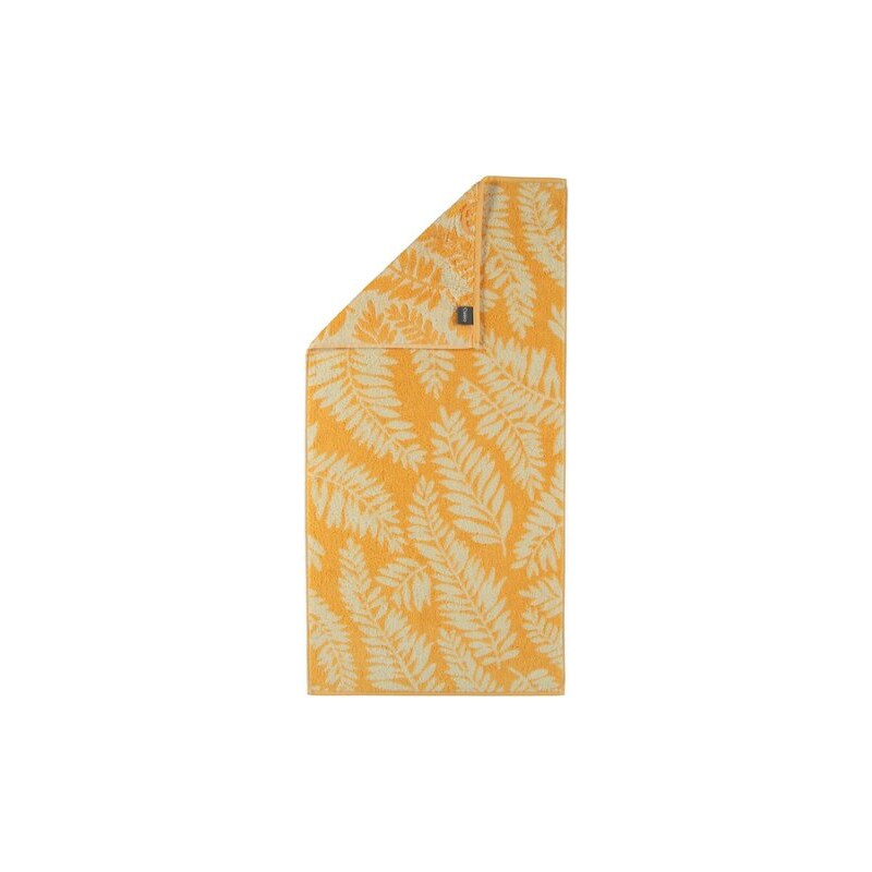 CAWÖ Handtücher Cawö Leaves mit Blatt-Motiven orange 2x 50x100 cm
