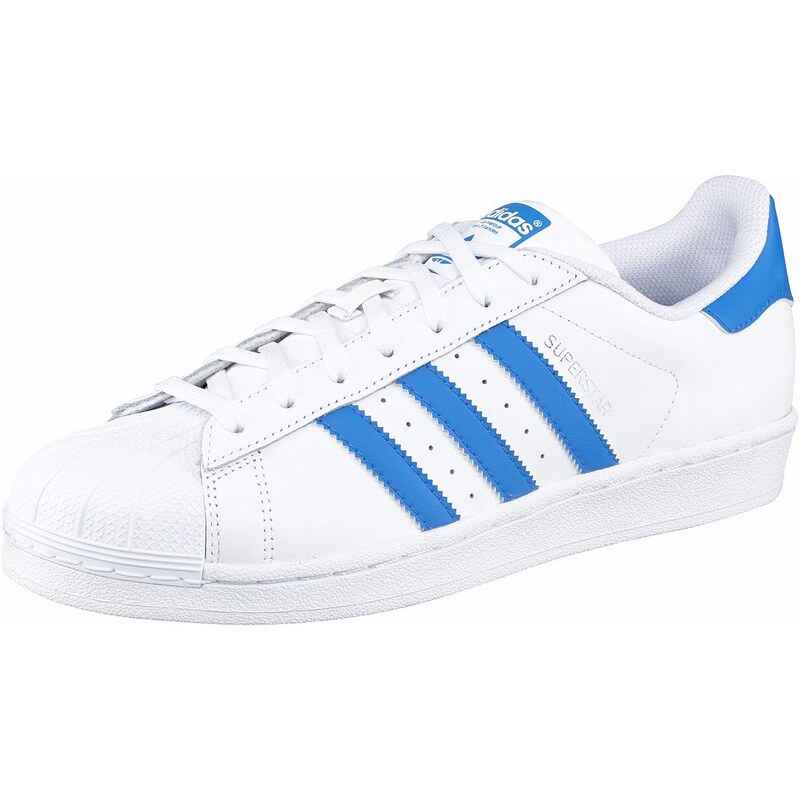 Große Größen: adidas Originals Sneaker »Superstar«, weiß-blau, Gr.37-46