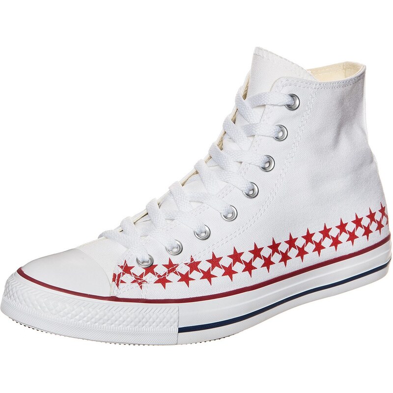 Große Größen: CONVERSE Chuck Taylor All Star High Sneaker, weiß / blau / rot, Gr.7 US - 40 EU-12 US - 46.5 EU