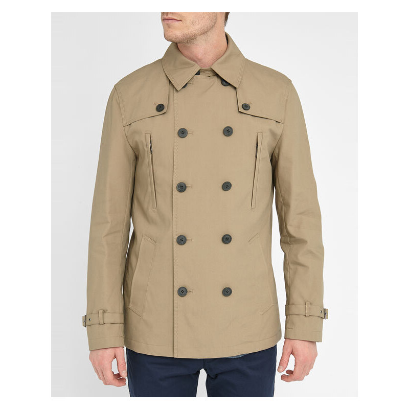 SELECTED Kurzer beiger Trenchcoat Bowery