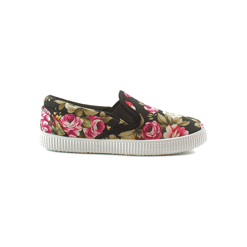 Lesara Kinder-Sneaker mit Blumen-Muster - Schwarz - 29