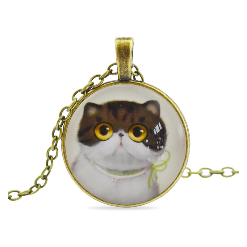 Lesara Halskette mit Katzen-Amulett - Schwarz