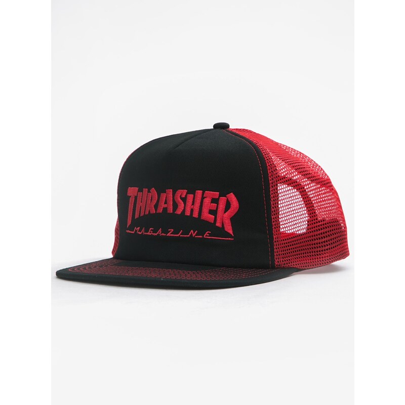 Thrasher Logo Mesh Cap Black Red