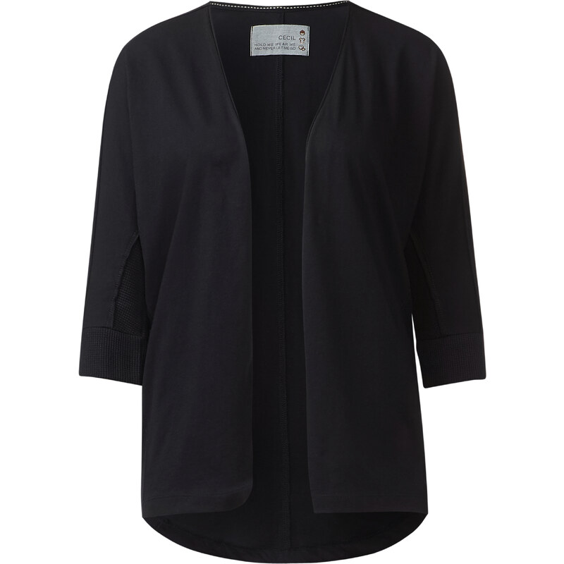 Cecil Sportiver Shirt-Cardigan - Black, Herren