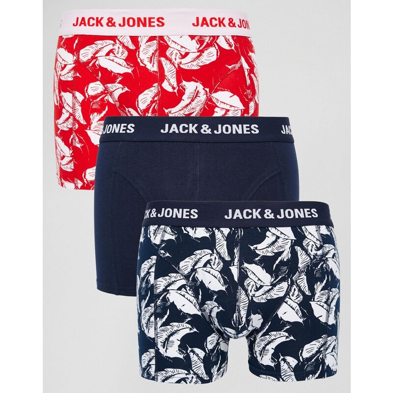 Jack & Jones - Unterhosen mit Print im 3er-Set - Mehrfarbig