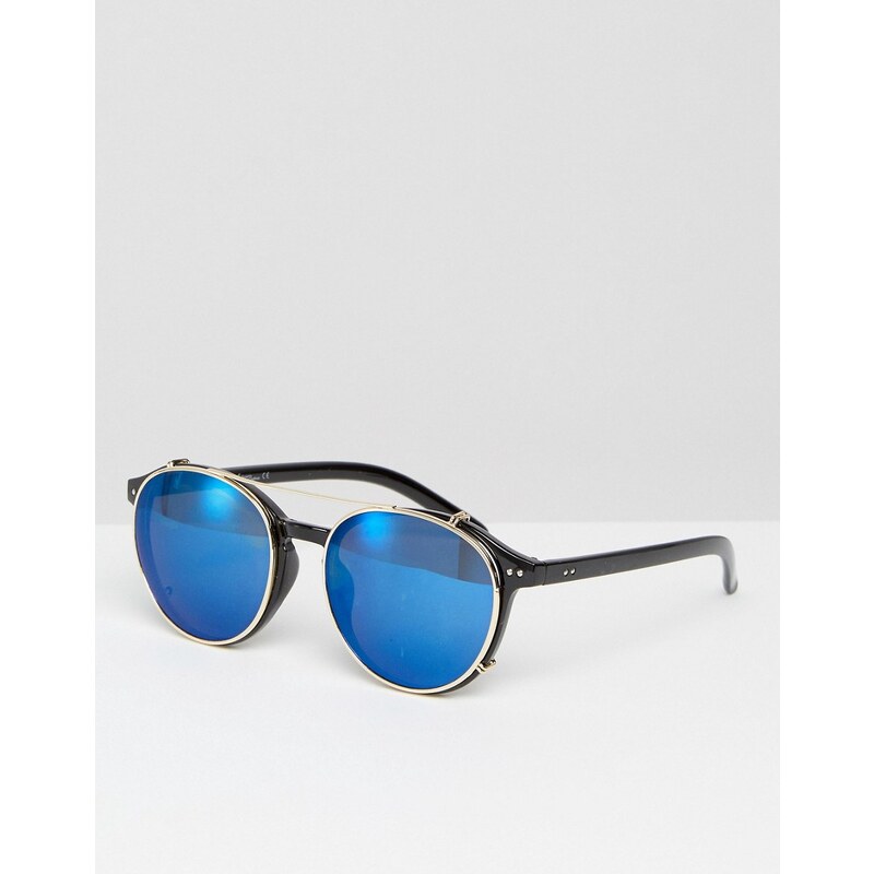 Jeepers Peepers - Sonnenbrille mit runden, blauen Gläsern - Blau