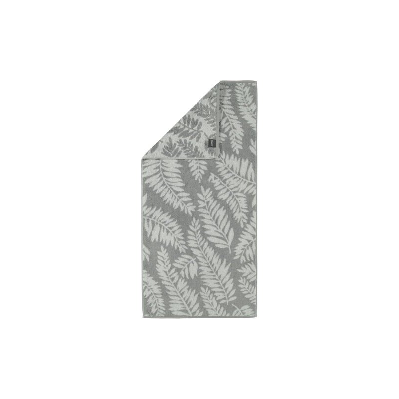 CAWÖ Badetuch Cawö Leaves mit Blatt-Motiven grau 1x 70x140 cm