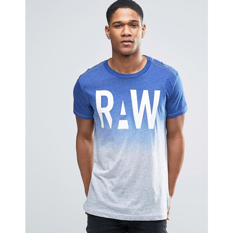 G-Star - Wendor Raw - T-Shirt in Batikoptik - Blau
