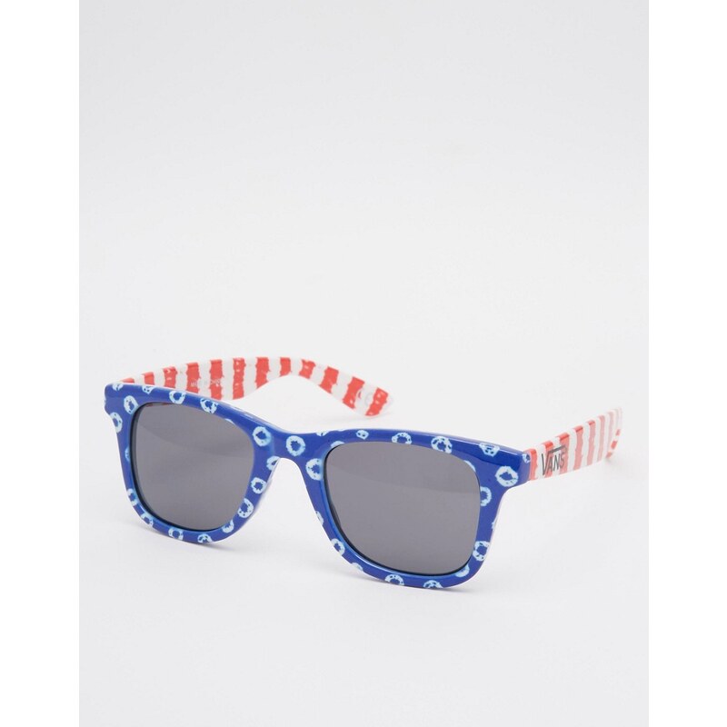 Vans - Janelle Hipster - Sonnenbrille mit Punkte- und Streifenmuster - Blau