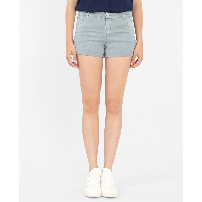 Shorts mit Umschlag Hellblau, Größe 36 -Pimkie- Mode für Damen