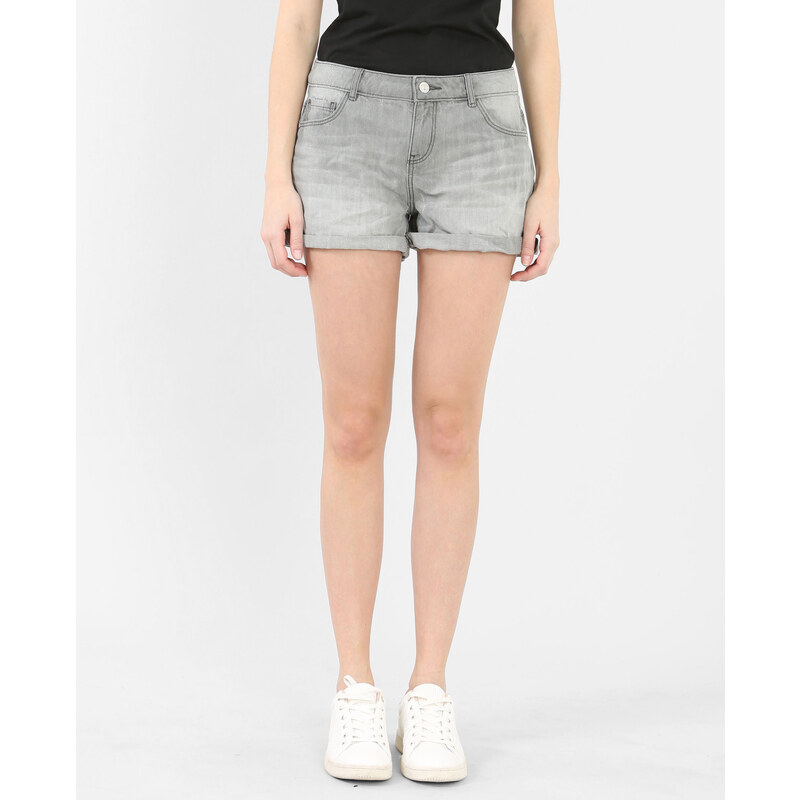 Shorts mit Umschlag Grau, Größe 42 -Pimkie- Mode für Damen