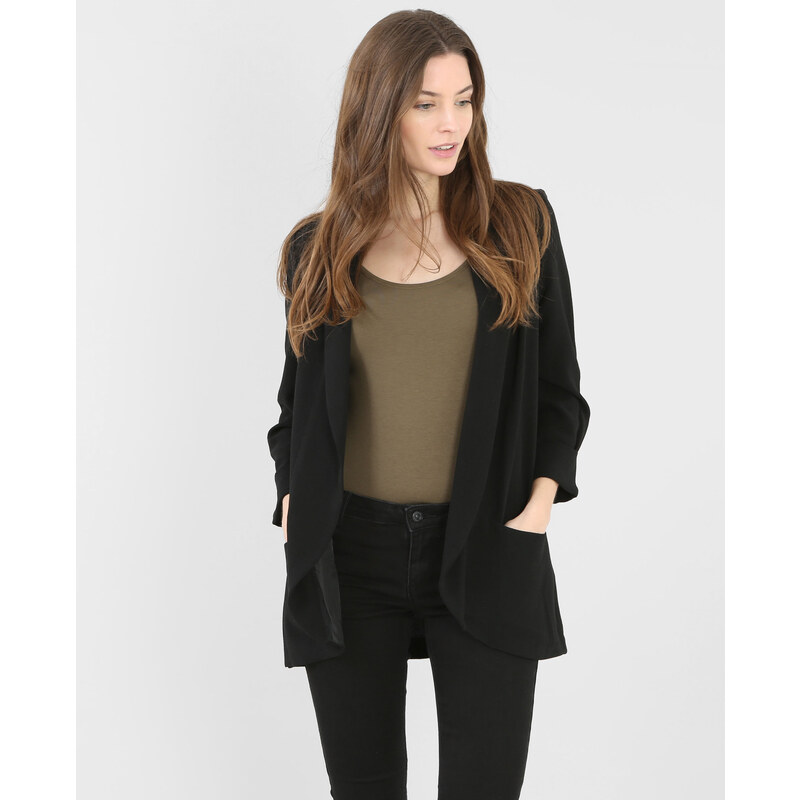 Jacke aus Krepp Schwarz, Größe M -Pimkie- Mode für Damen