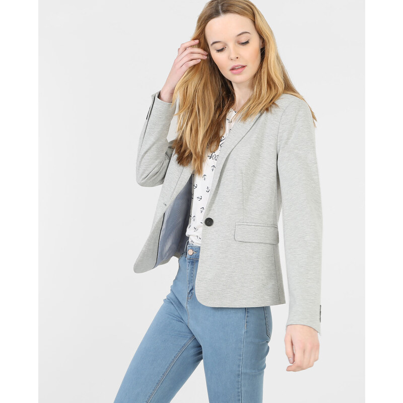 Blazerjacke aus Jersey Grau meliert, Größe 36 -Pimkie- Mode für Damen