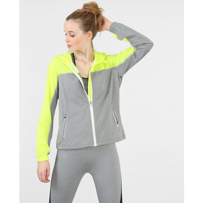 Technische Sportjacke aus Materialmix Grau, Größe L -Pimkie- Mode für Damen