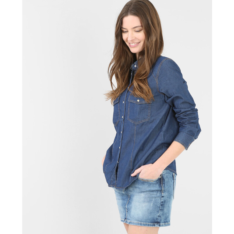 Jeanshemd Blau, Größe 42 -Pimkie- Mode für Damen