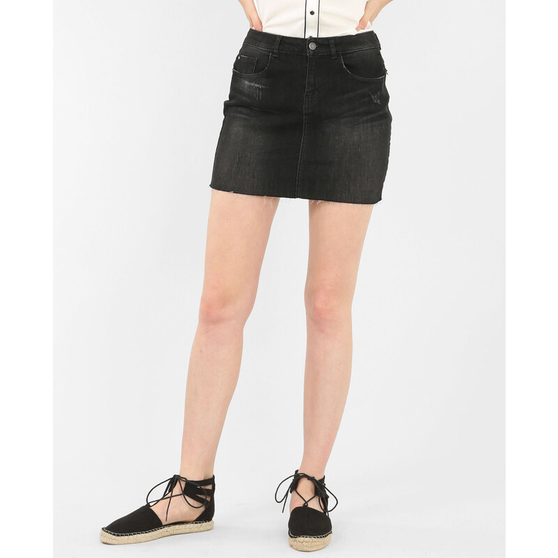 Minirock aus Denim Schwarz, Größe 36 -Pimkie- Mode für Damen