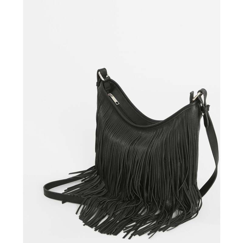 Tasche mit Fransen Schwarz, Größe 00 -Pimkie- Mode für Damen