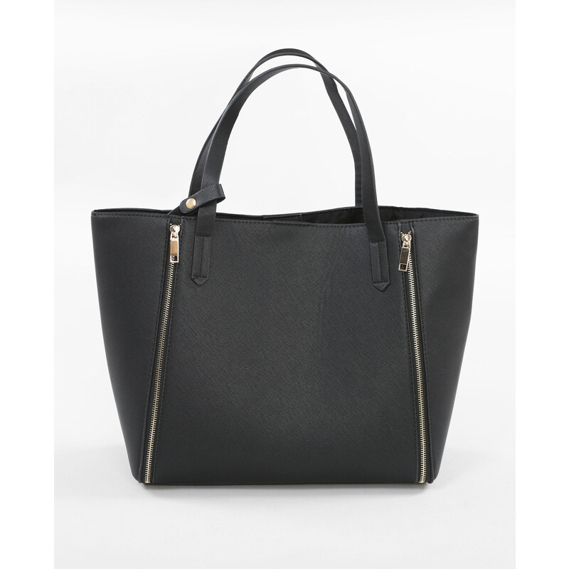 Einkaufstasche mit Reißverschluss Schwarz, Größe 00 -Pimkie- Mode für Damen