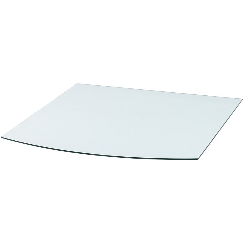 Glasbodenplatte »Segmentbogen«, 100 x 120 cm, transparent, zum Funkenschutz