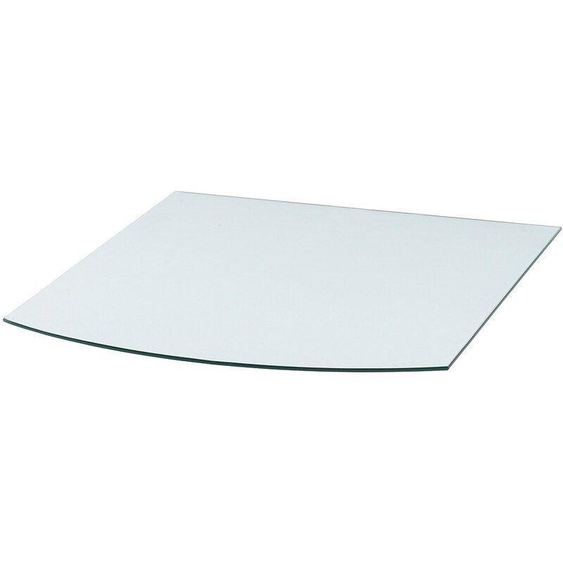 Glasbodenplatte »Segmentbogen«, 80x 100 cm, transparent, zum Funkenschutz