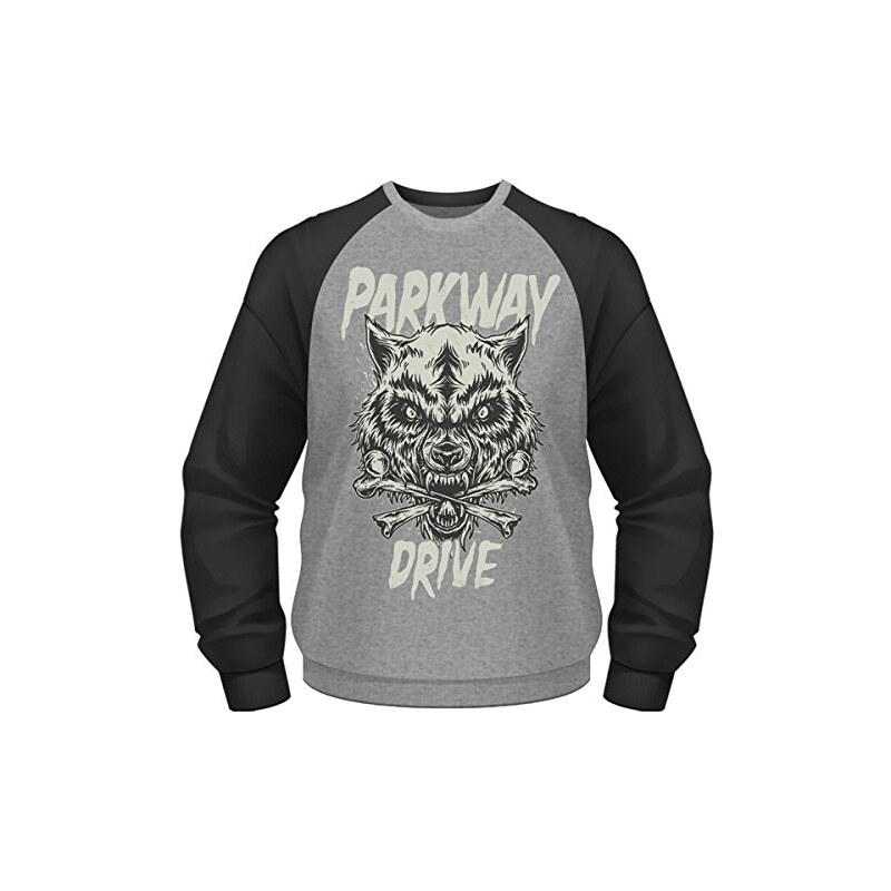 Plastichead Herren Sweatshirt Parkway Drive Wolf & Bones Bcsw