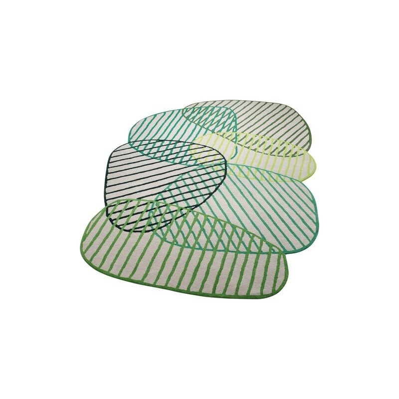 Esprit Teppich Graphic Jungle Sonderform handgetuftet grün 3 (B/L: 120x180 cm),31 (B/L: 140x200 cm),4 (B/L: 170x240 cm),6 (B/L: 200x300 cm)