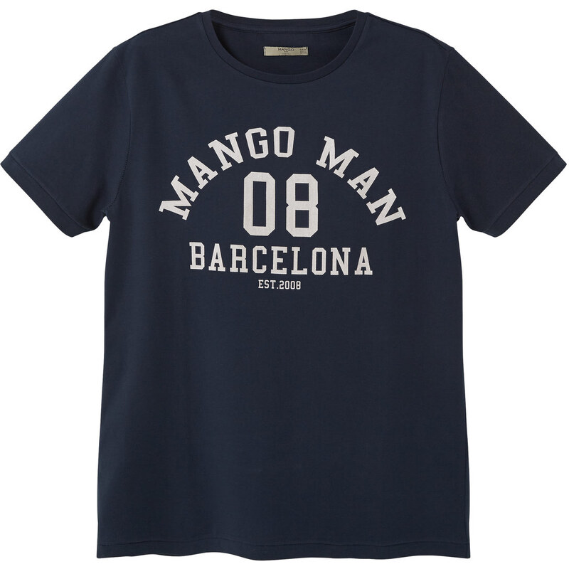 MANGO MAN Bedrucktes Baumwoll-T-Shirt