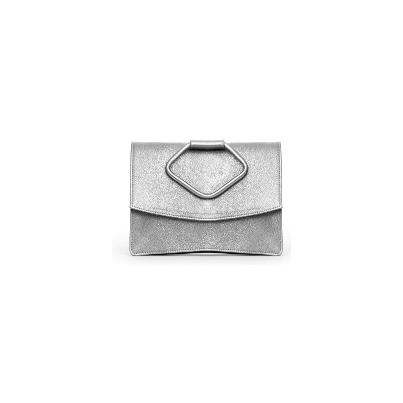 Gretchen Oyster Clutch Two - Sparkling Silver