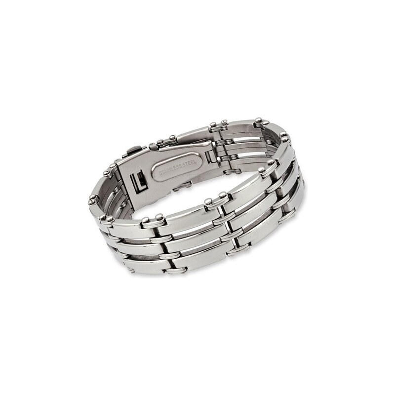 Unique Jewelry Modernes hochglanzpoliertes Armband Edelstahl