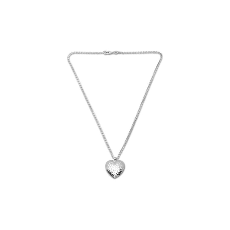 Unique Jewelry Moderne Silberkette mit Anhänger in Herzform