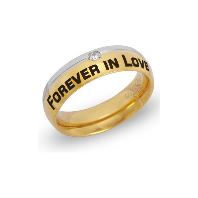 Unique Jewelry Ring Edelstahl vergoldet inkl. Lasergravur